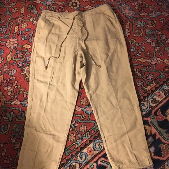 J. Crew tie waist seaside pants size L NWT - Picture 2 of 7